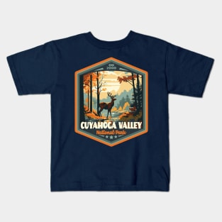 Cuyahoga  National Park Vintage Outdoor Badge Kids T-Shirt